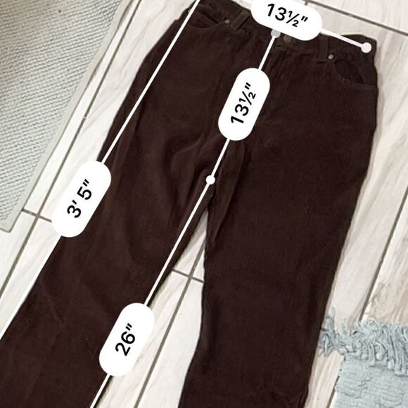 Bardot Booty- Cord High Waist Pant in chocolate - Picture 12 of 16